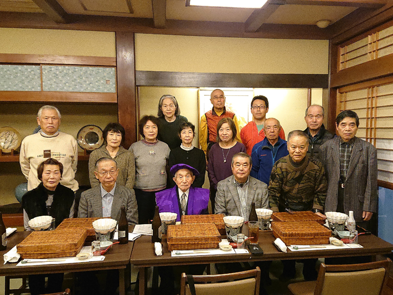 新年会　名誉会長卒寿祝い